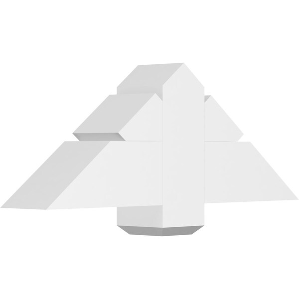 Ekena Millwork Kennewick Architectural Grade PVC Gable Bracket, 36"W x 13 1/2"H x 6"D x 6"F, 9/12 Pitch GBP036X14X0606KEN00 - main